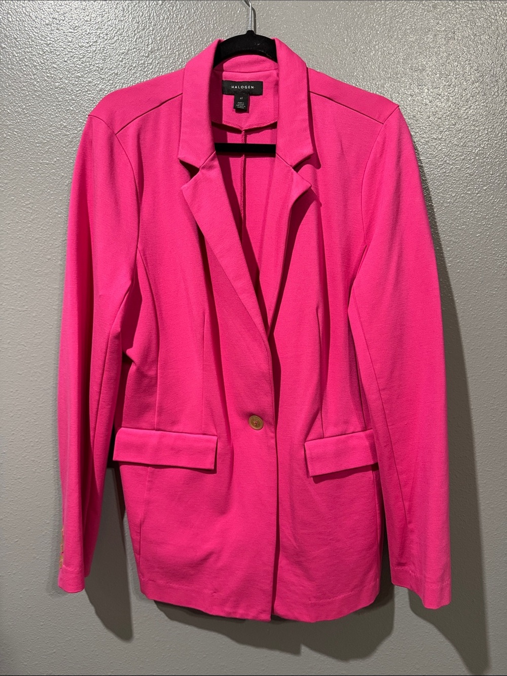Halogen Bright Pink Single-Button Blazer